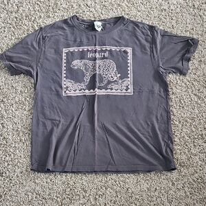 Leopard Graphic Women's Tee - Charcoal